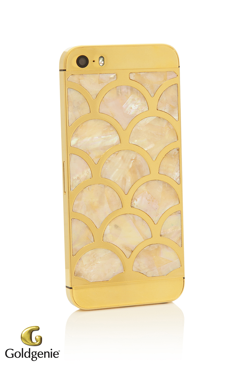 White Mother of Pearl & Gold iPhone 5S Elite