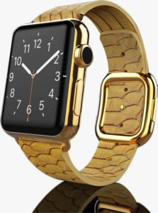 Gold Apple Watch 6 with Gold Python Strap
