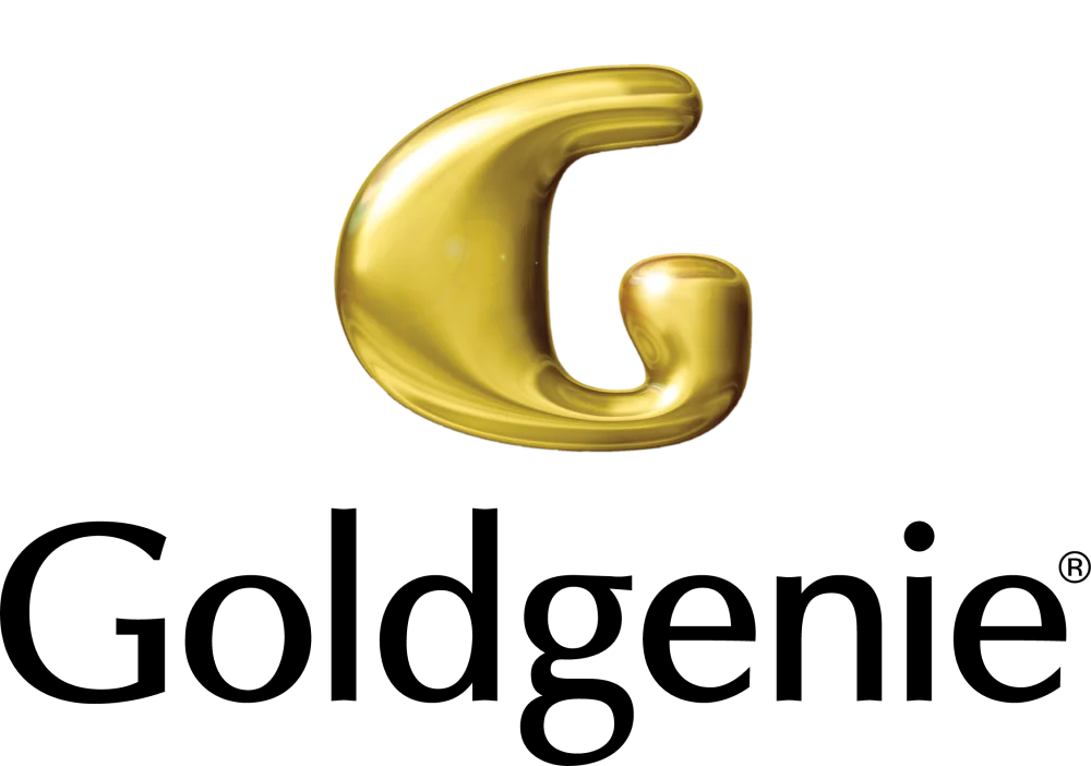 Goldgenie black logo vertical