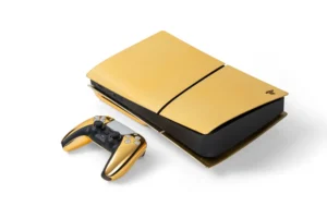 Goldgenie 24K gold plated PS5 Slim Disc Edition console and controller