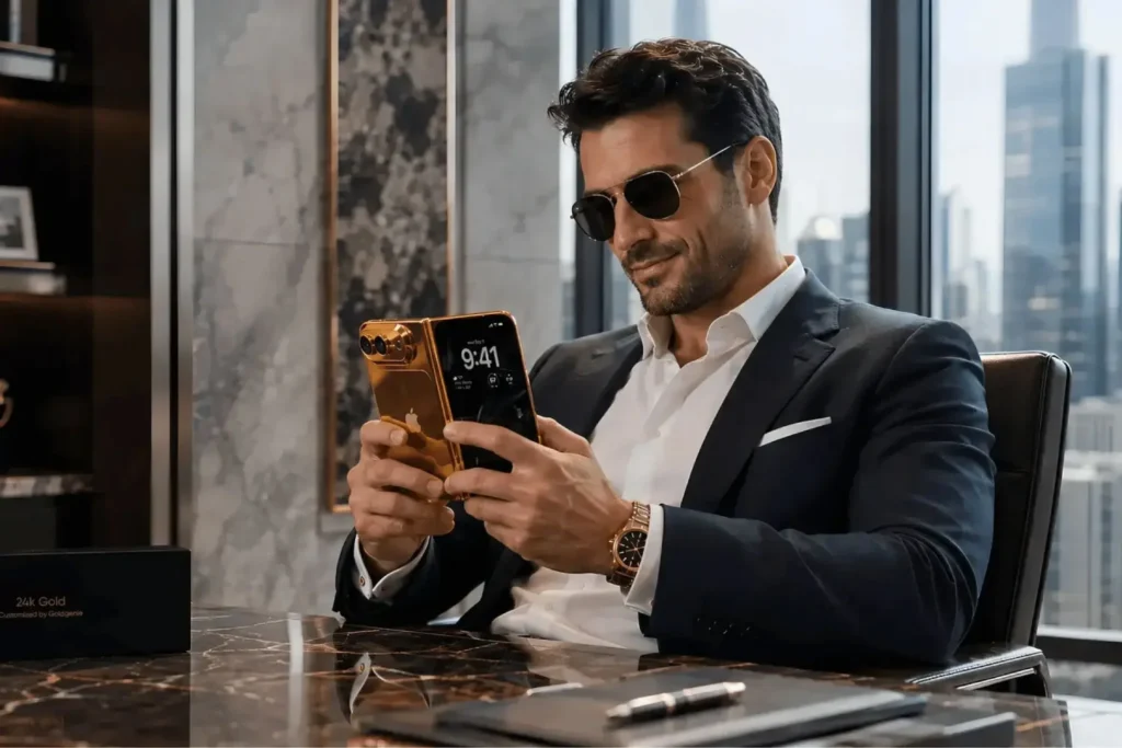 Goldgenie 24K Gold iPhone Duo collection – render